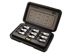 Набори головок із насадками Набір головок торцевих з бітами Torx 9 пр. 1/2", Stanley (1-89-098)