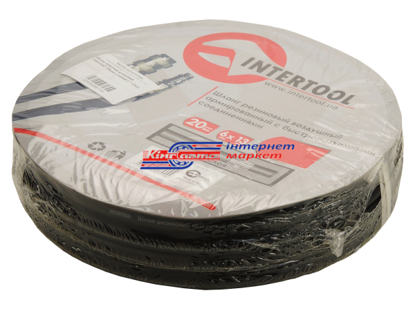 Шланг підкачки армований "Intertool" 20атм гумовий 6 * 13мм 20 м