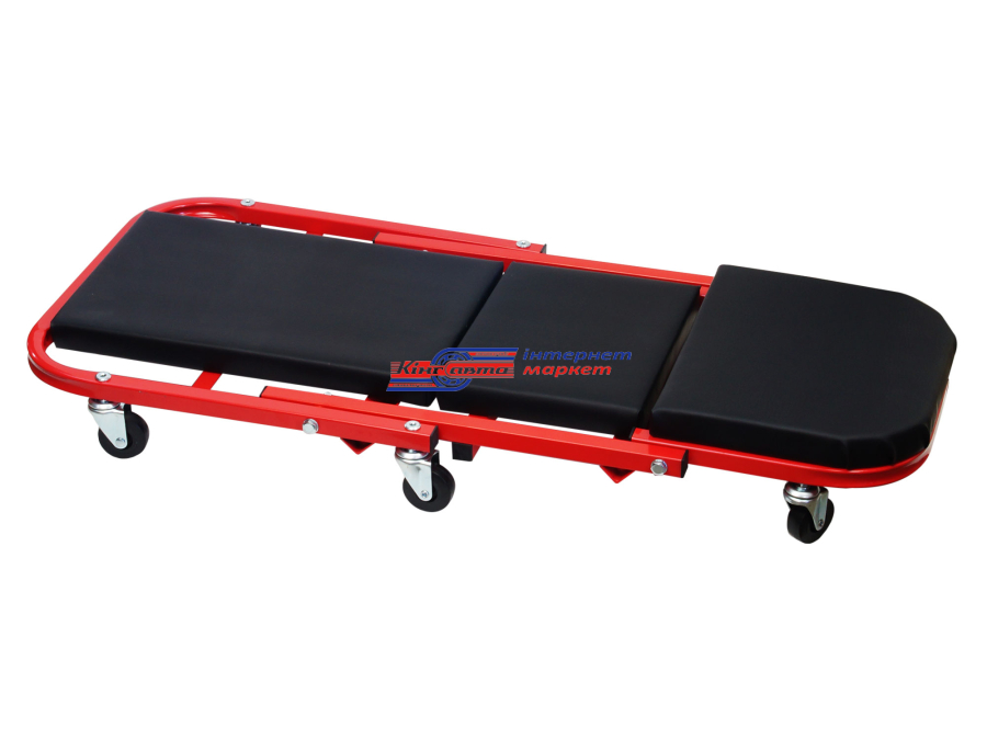 Лежак-сиденье для ремонта YATO на 6 колесах 91 х 42 х 13 см, для погрузки в лежачем / сидячем пол