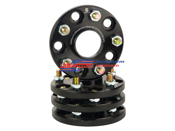 15SP5114,3 60,1 Step STUDS 12x1,5 Шпилькове Товщина 15мм Свердловка 5x114.3 Маточина (вхід 60,1вихід 60,1) НосиР-Ш12x1,5