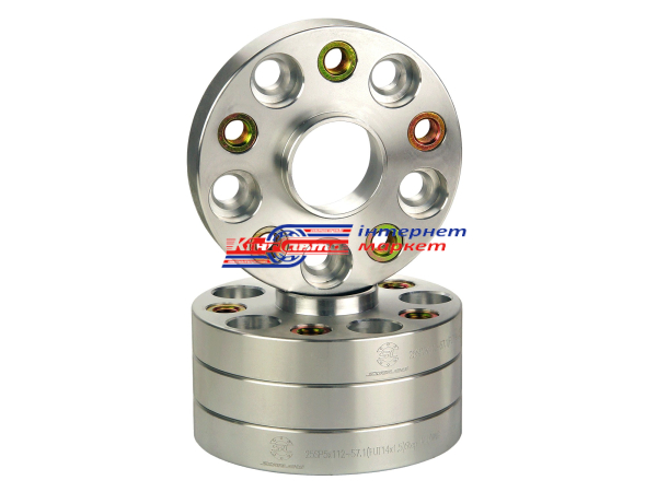 25SP5112 57,1 Step FUT14x1,5 футорочне РШ14x1.5 Товщина 25мм Свердловка 5x112 Маточина (вхід 57,1мм вихід 57,1мм) Носик