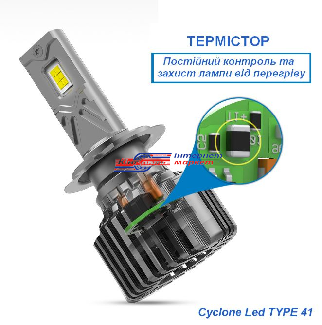 Автолампа світлодіодна Cyclone H27 type 41 (5700K.к-т)