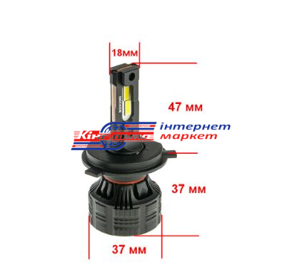 Автолампа світлодіодна Decker H4 PL-03 12V\35W (5000K,к-т)