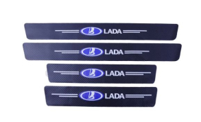 Молдинг Захисна плівка на пороги Lada-Priora (карбонова стрічка) к-т 4шт