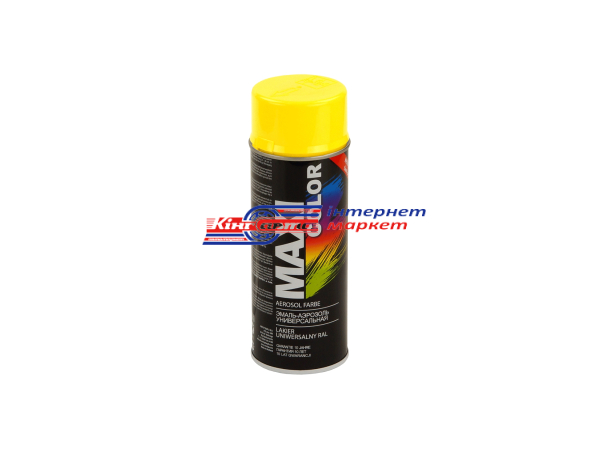 Фарба флуоресцентна емалева Maxi Color MX0017 жовта 400мл