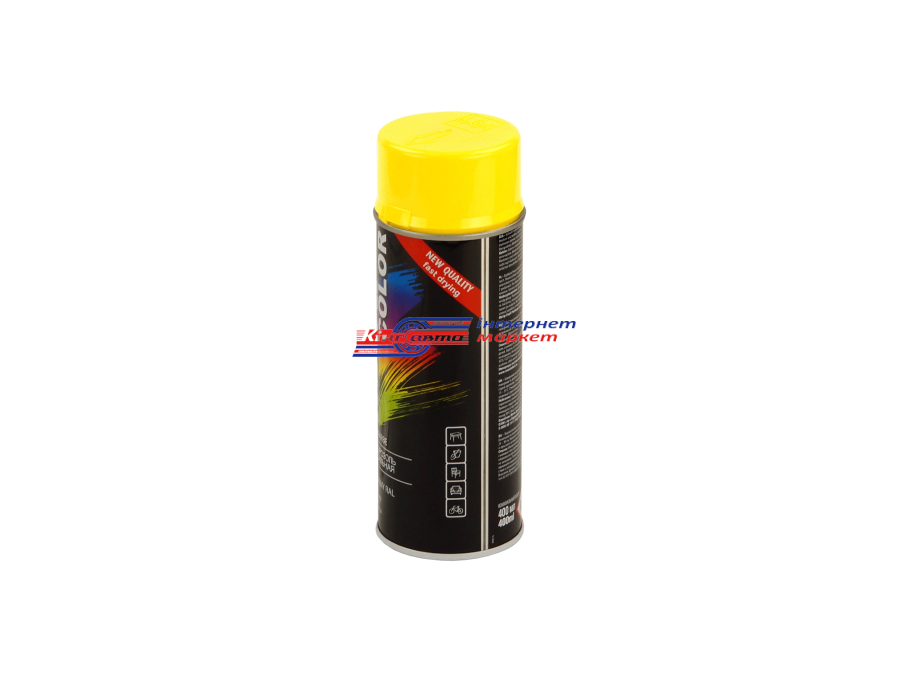 Эмаль аэрозольная флуоресцентная Maxi Color желтая 400 мл