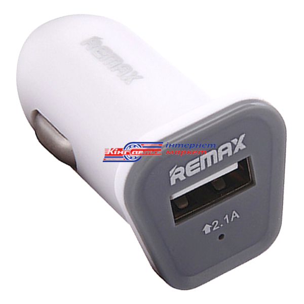 Автомобільний зарядний пристрій Remax RCC101 Single USB 2.1 A Car Charger White